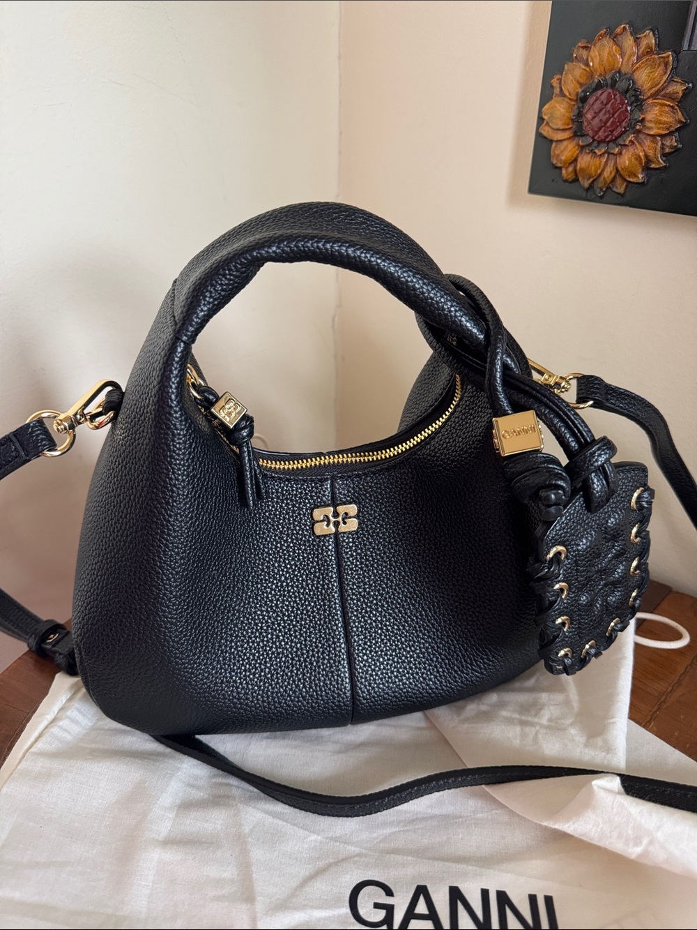 Ganni Black Mini Hobo